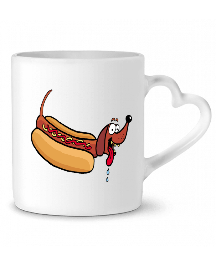 Mug coeur Hot dog par LAGUENY
