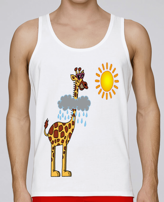Débardeur homme Du soleil pour la girafe par LAGUENY 100% coton bio