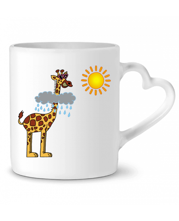 Mug coeur Du soleil pour la girafe par LAGUENY