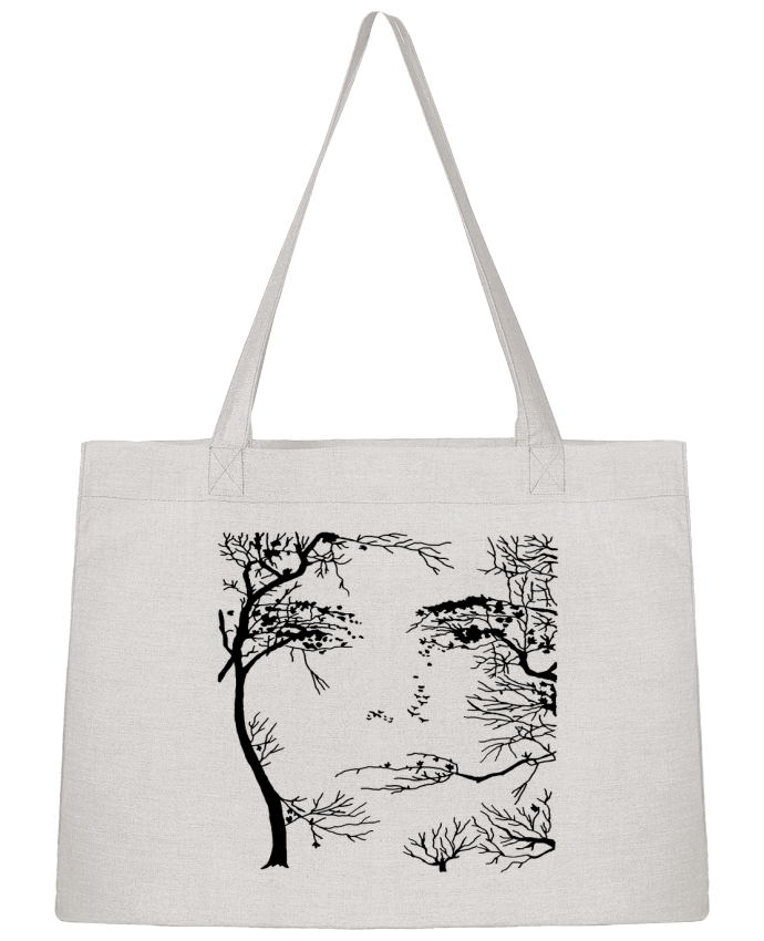 Sac Shopping Le visage de la forêt par LAGUENY