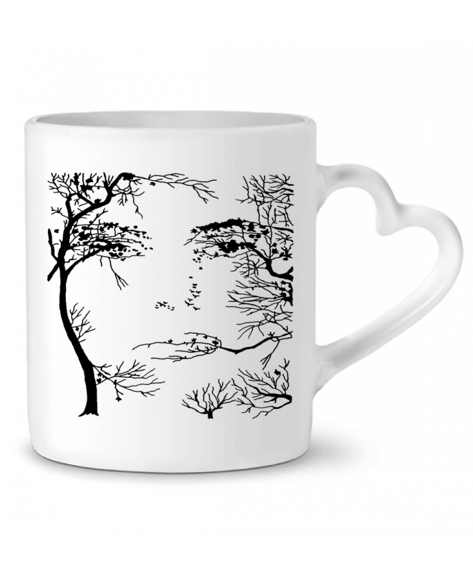 Mug coeur Le visage de la forêt par LAGUENY