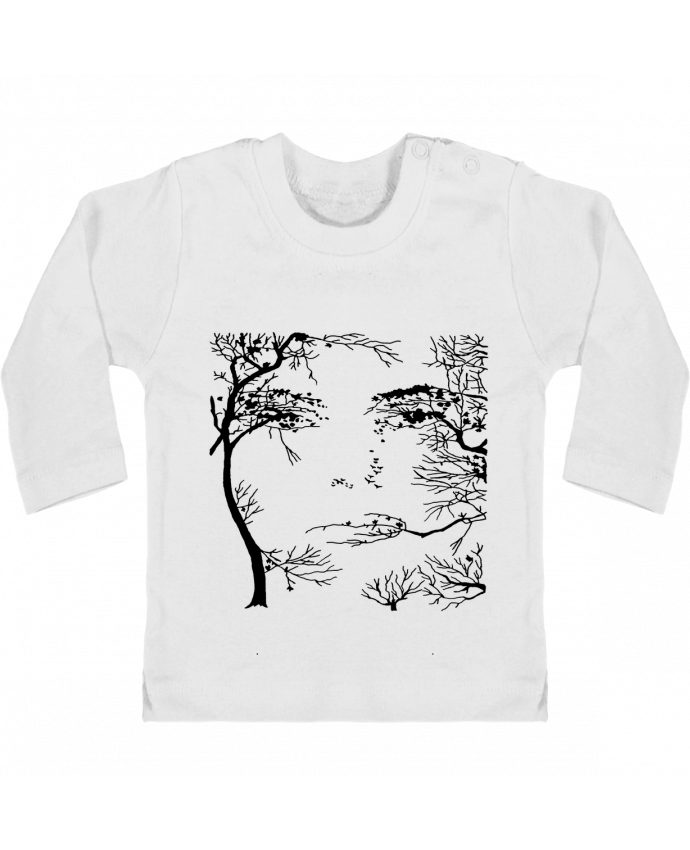 T-shirt bébé Le visage de la forêt manches longues du designer LAGUENY