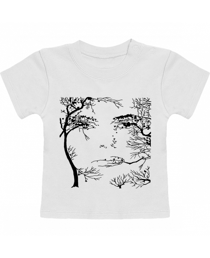 T-shirt bébé Le visage de la forêt manches courtes du designer LAGUENY