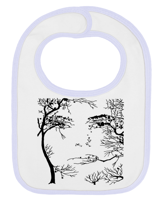 Bavoir bébé uni Le visage de la forêt par LAGUENY