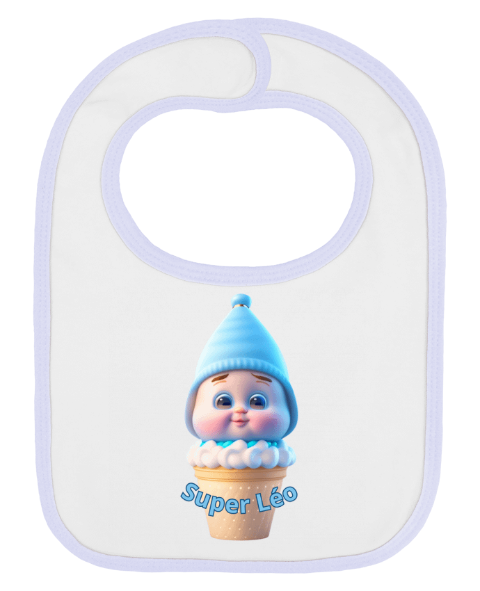 Bavoir bébé uni Super Léo par Super_Designer