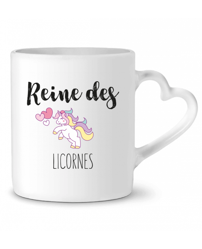 Mug Heart Reine des licornes by tunetoo