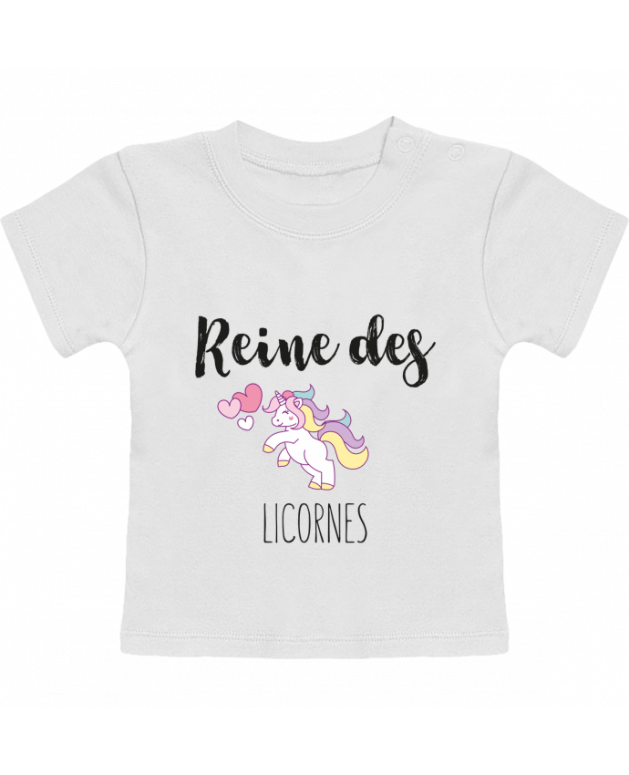 T-Shirt Baby Short Sleeve Reine des licornes manches courtes du designer tunetoo