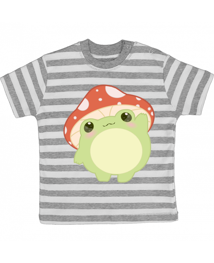 Tee-shirt bébé à rayures Motif champigrenouille par Slash_C