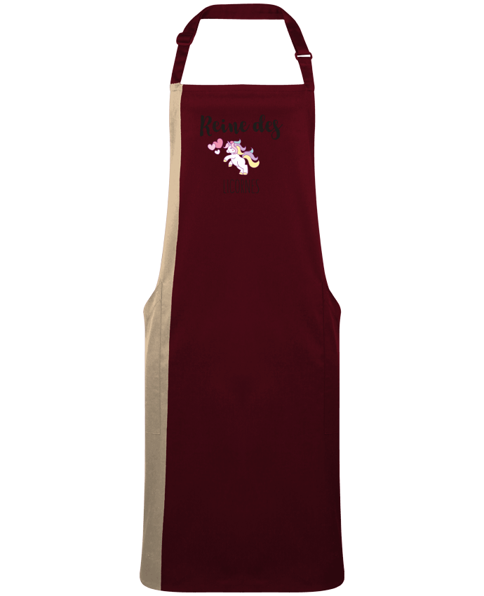 Tablier bicolore Reine des licornes par  tunetoo