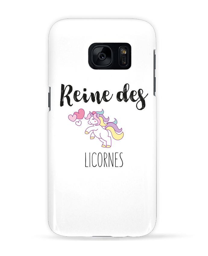 Case 3D Samsung Galaxy S7 Reine des licornes by tunetoo