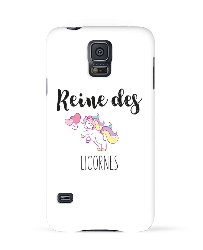 Case 3D Samsung Galaxy S5 Reine des licornes by tunetoo