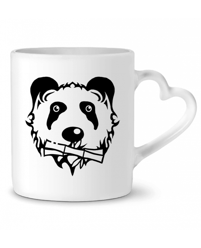 Mug coeur panda noir par Dr0agon