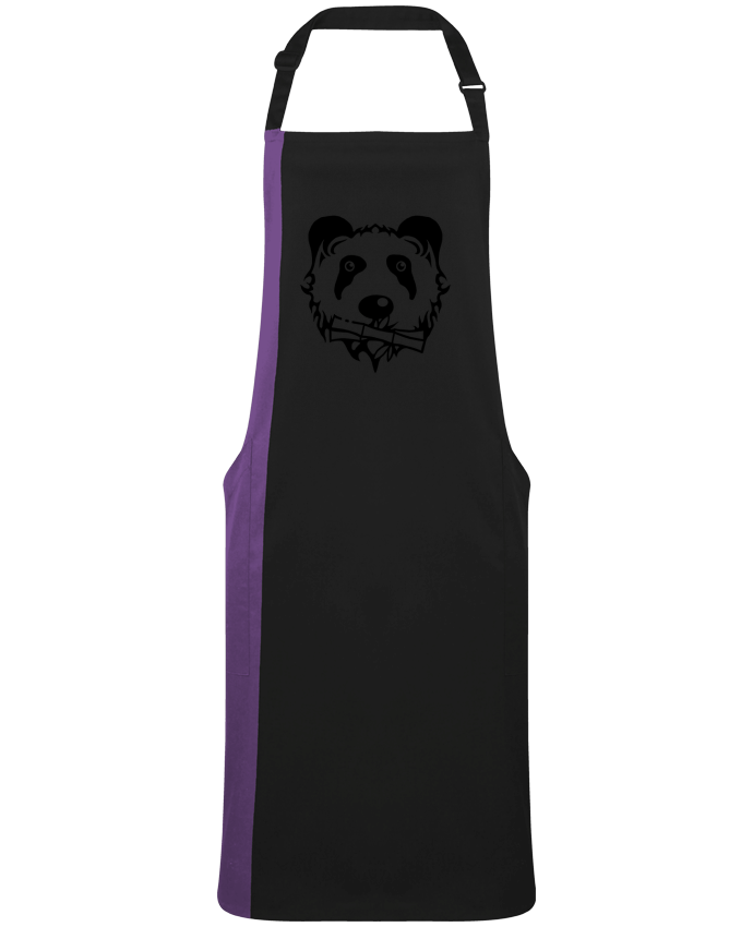 Tablier bicolore panda noir par  Dr0agon