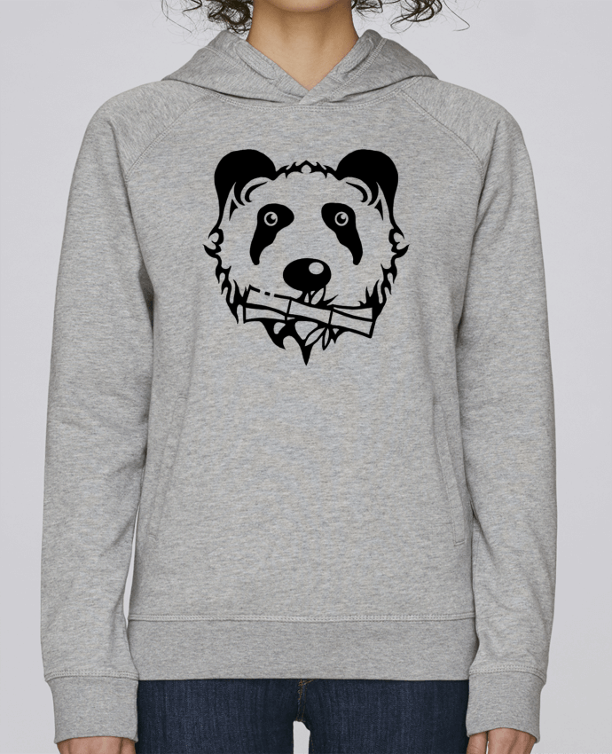 Sweat capuche femme panda noir par Dr0agon