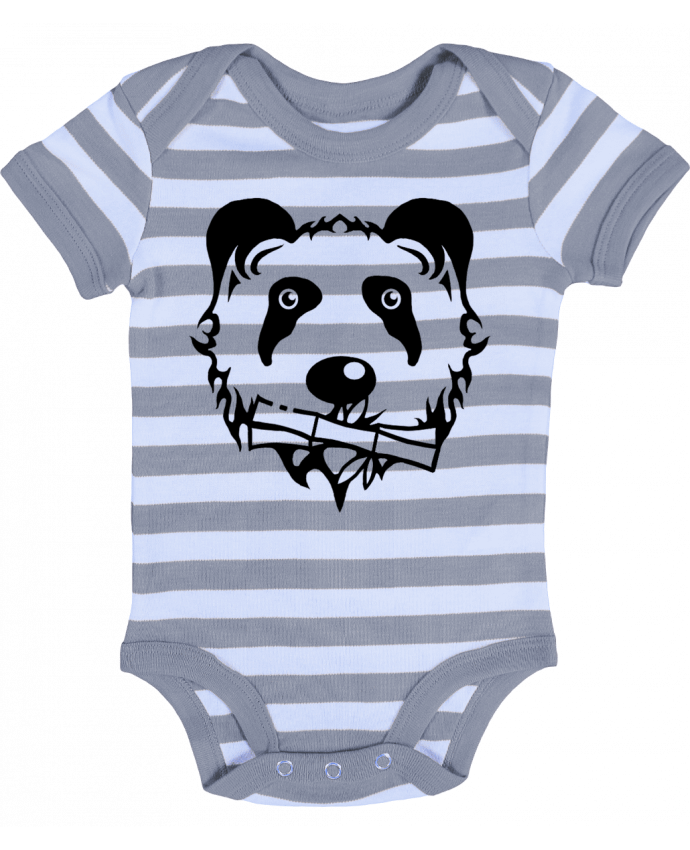 Body Bébé Rayé panda noir - Dr0agon