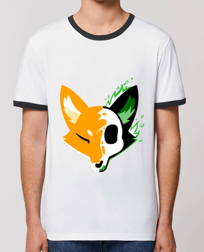 T-shirt Loup Face par Sazuka