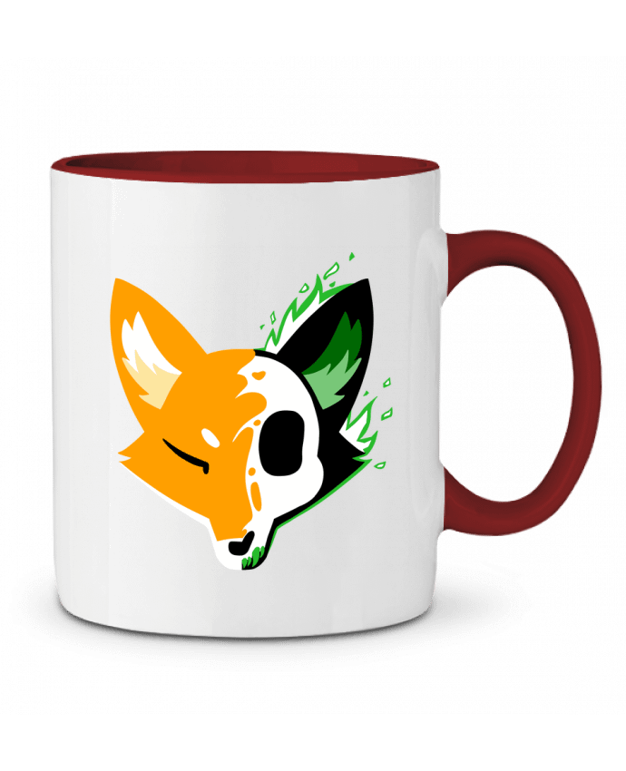 Mug bicolore Loup Face Sazuka