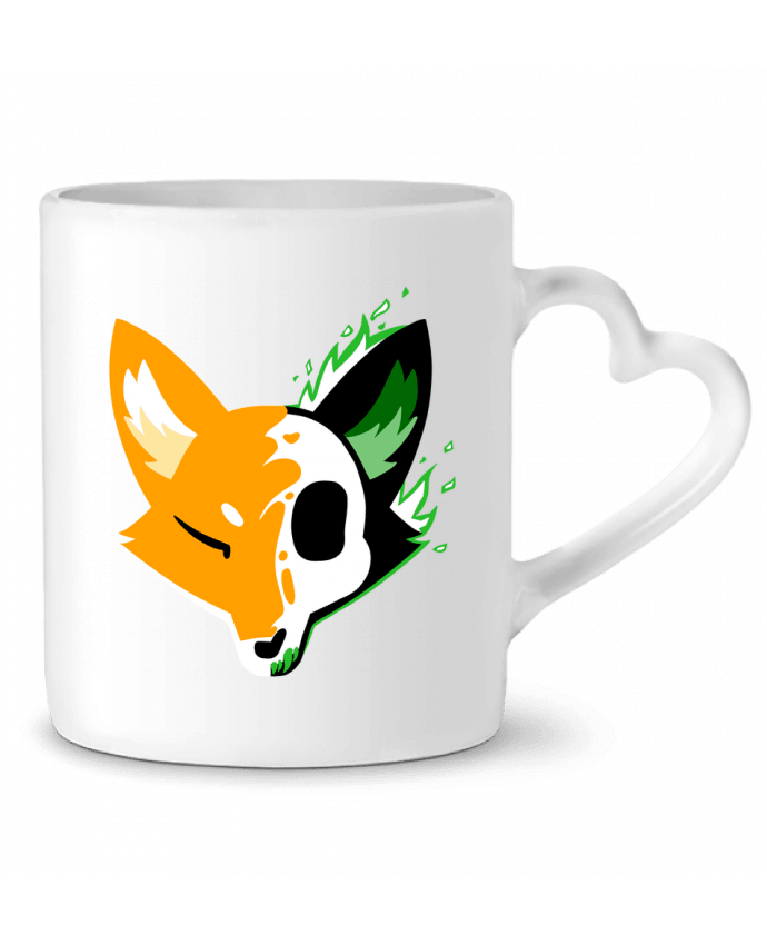 Mug coeur Loup Face par Sazuka