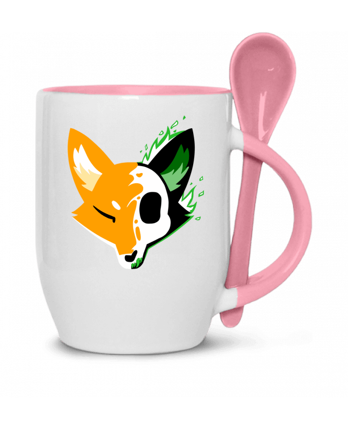  Tasse cuillère Loup Face par Sazuka