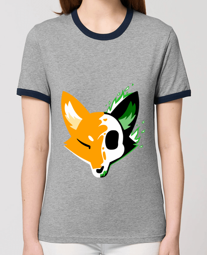 T-shirt Loup Face par Sazuka