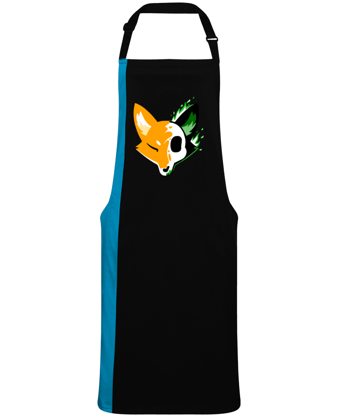 Tablier bicolore Loup Face par  Sazuka