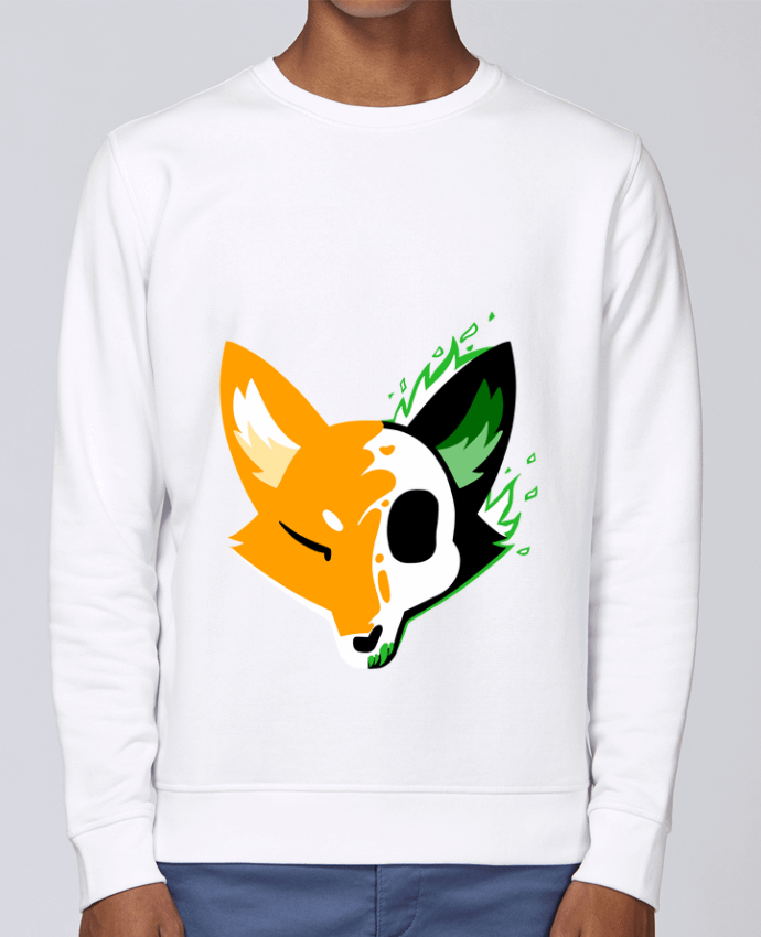 Sweatshirt Loup Face par Sazuka