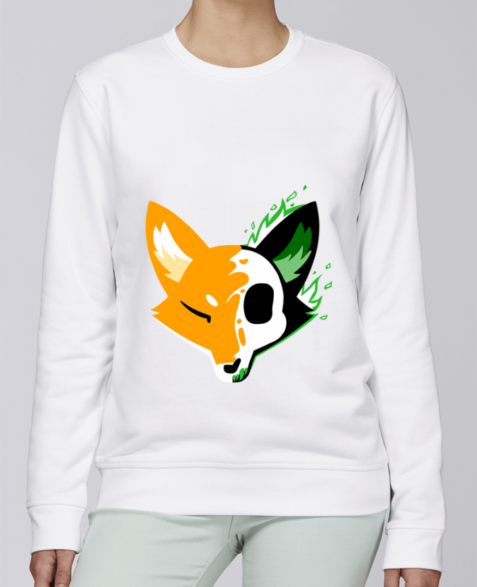 Sweatshirt Loup Face par Sazuka