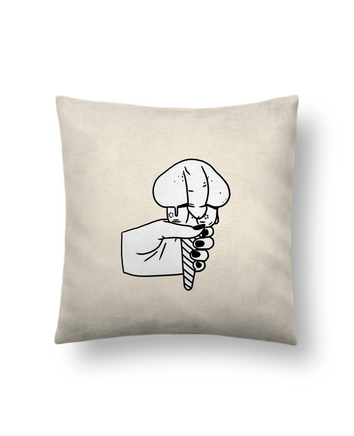 Coussin suédine Ice cream par tattooanshort