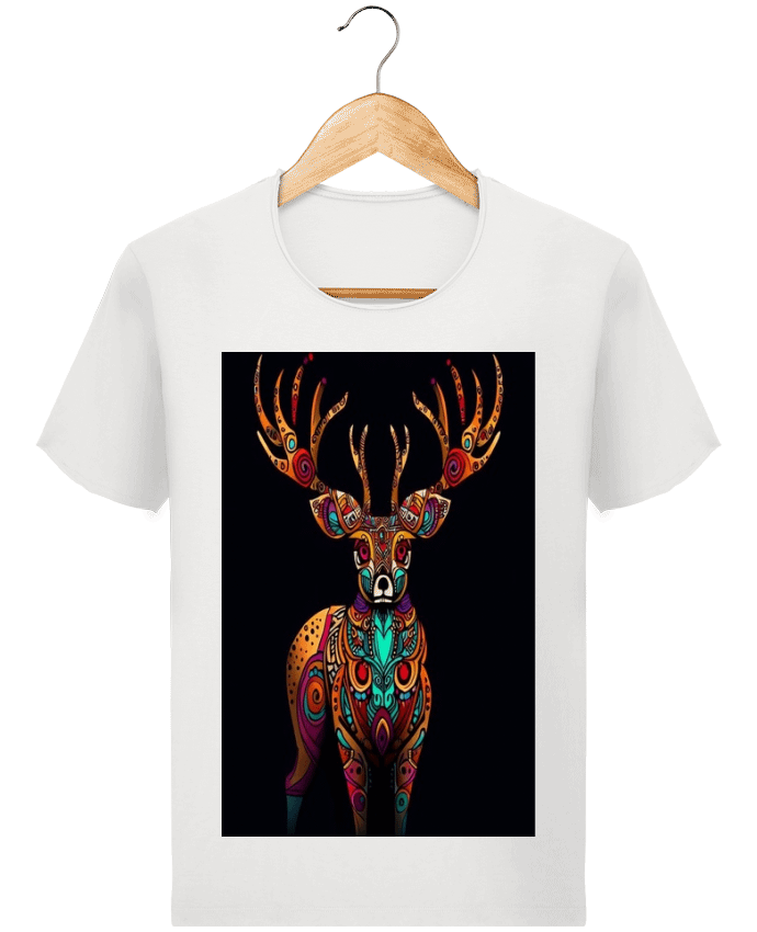  T-shirt Homme vintage Venado arte wixárika Nayarit par Xavi Flores
