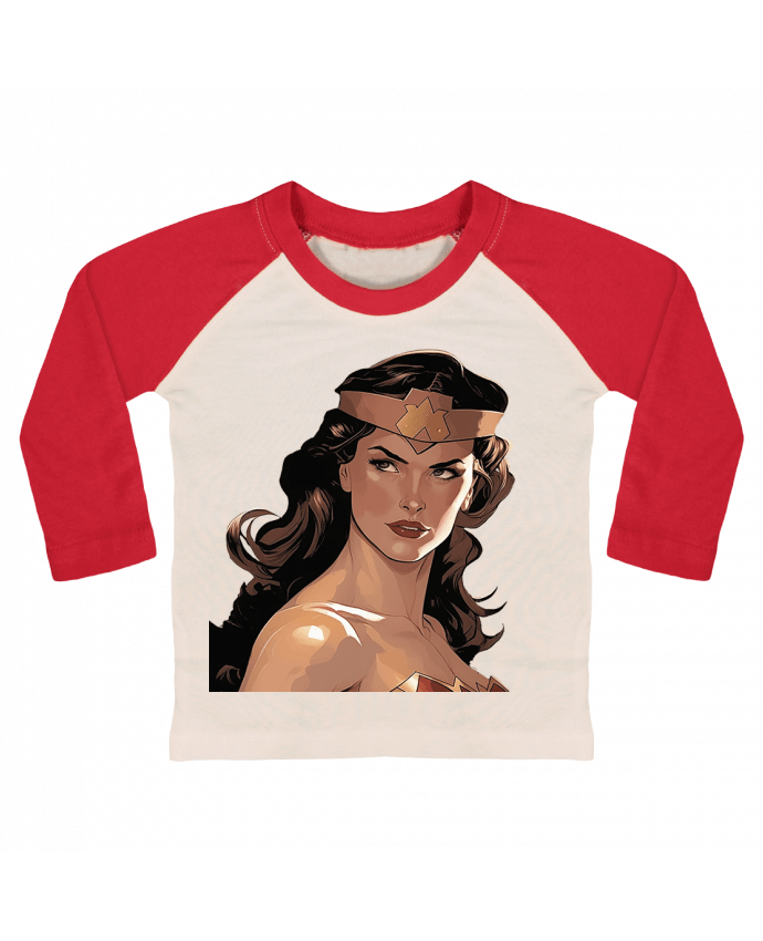 Tee-shirt Bébé Baseball ML Wonder Woman par Premice