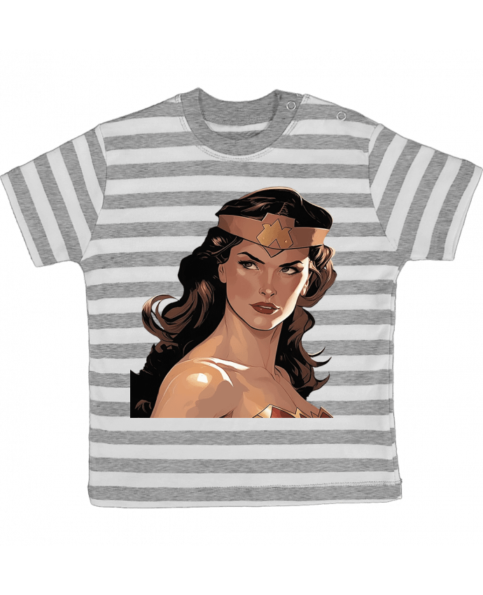 Tee-shirt bébé à rayures Wonder Woman par Premice