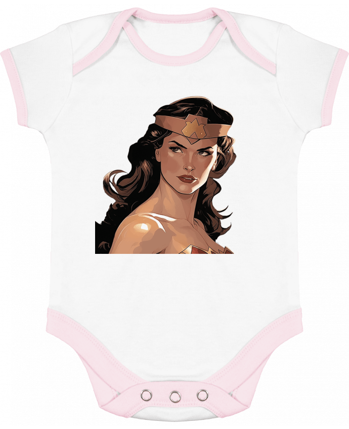 Body bébé manches contrastées Wonder Woman par Premice