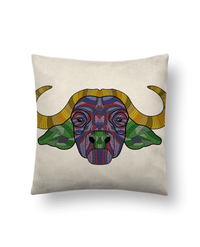 Coussin suédine Buffle coloré par Molren