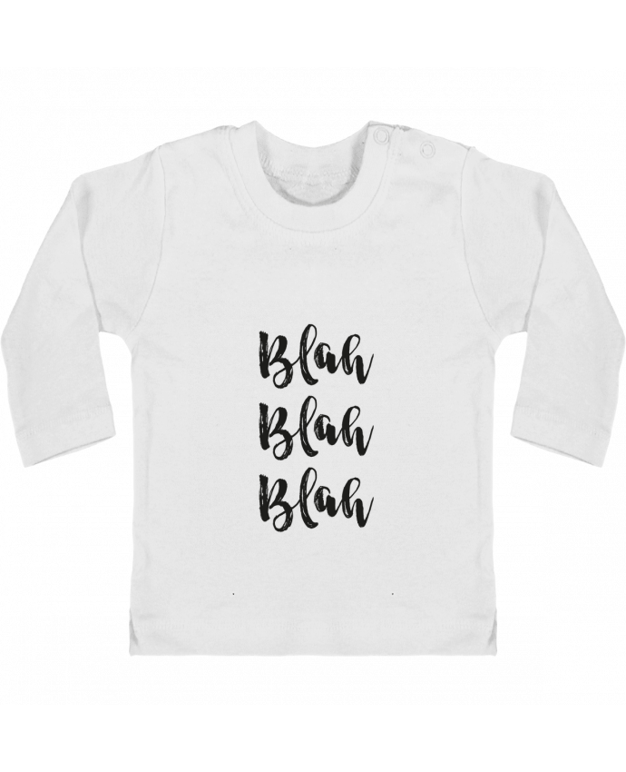 Camiseta Bebé Manga Larga con Botones  Blah Blah Blah ! manches longues du designer tunetoo