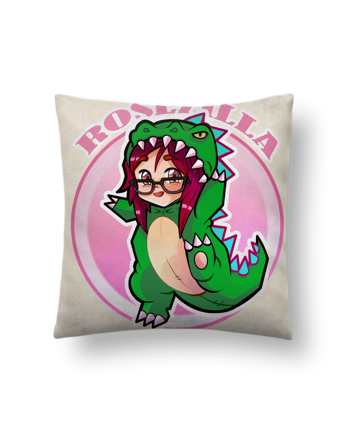 Coussin suédine Logo Rosezilla par Rosezilla