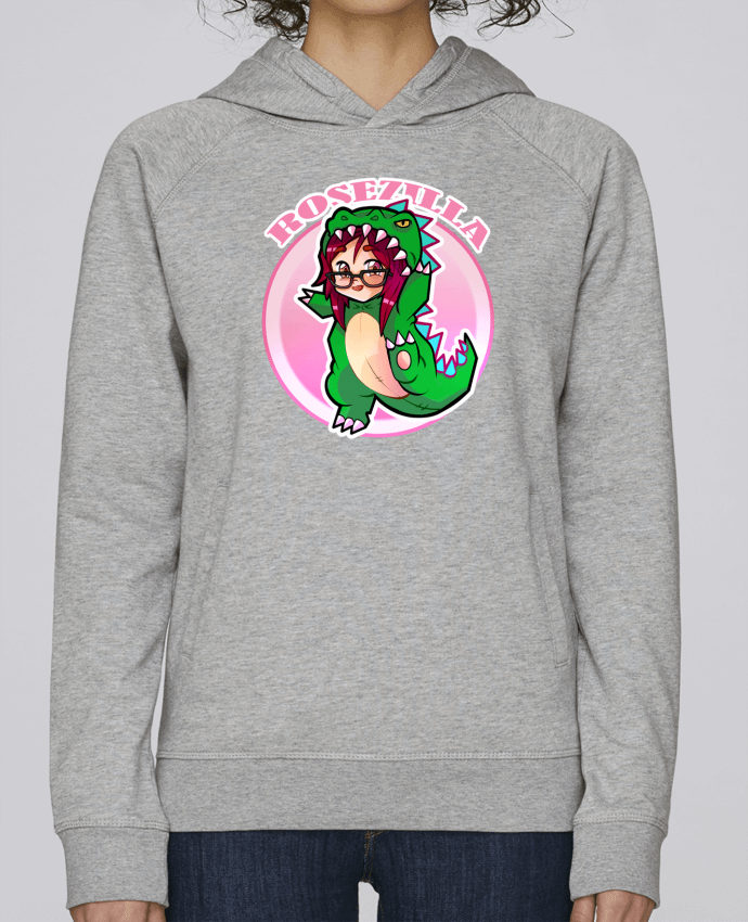 Sweat capuche femme Logo Rosezilla par Rosezilla