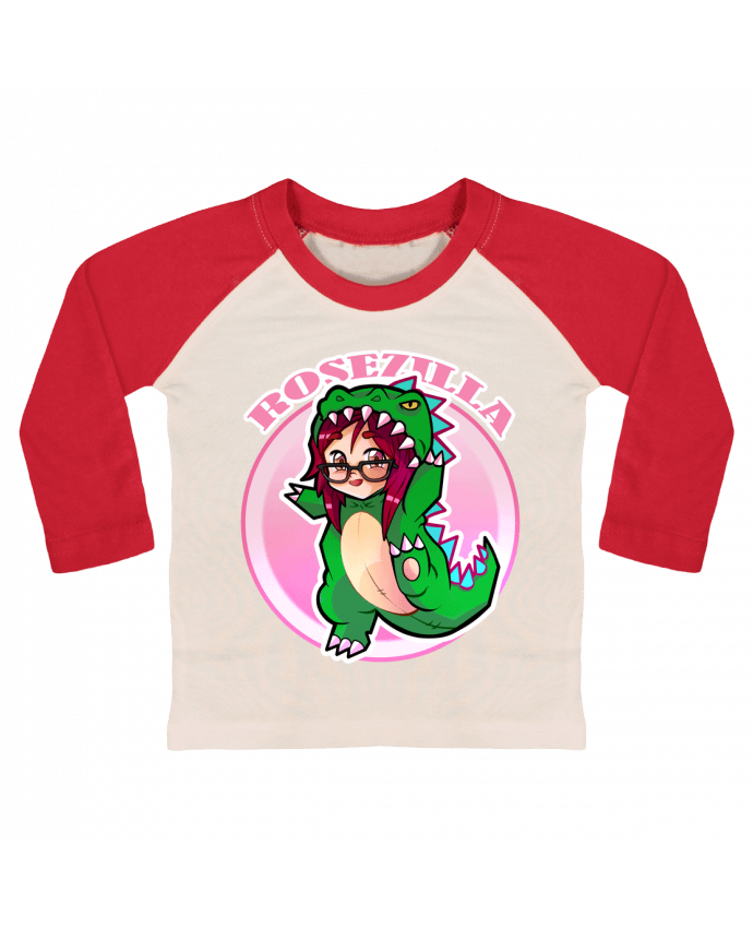 Tee-shirt Bébé Baseball ML Logo Rosezilla par Rosezilla