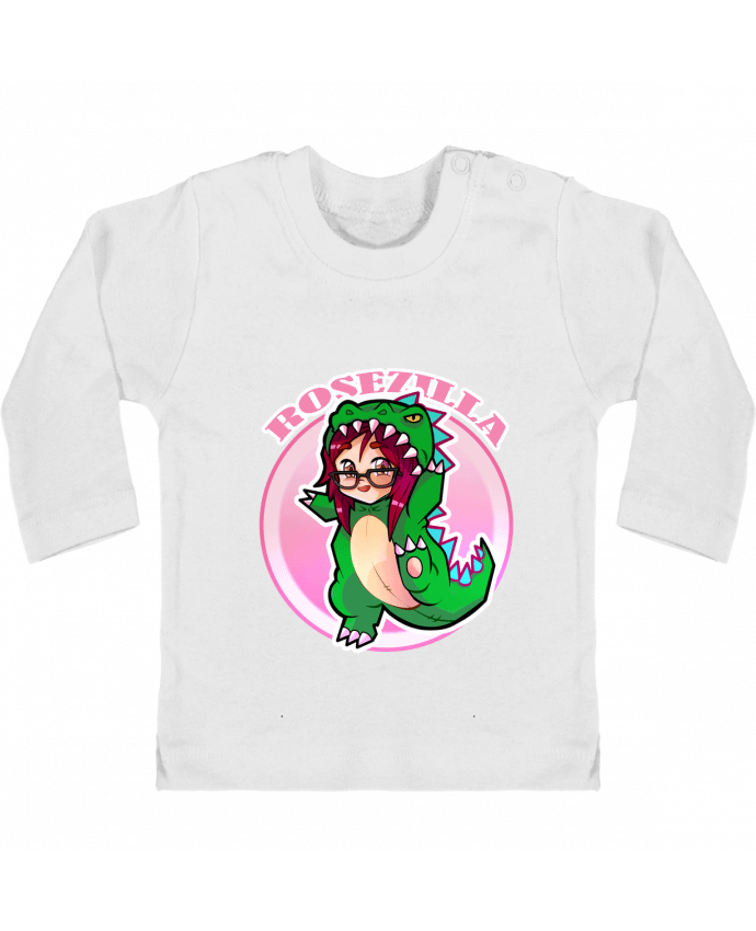 T-shirt bébé Logo Rosezilla manches longues du designer Rosezilla