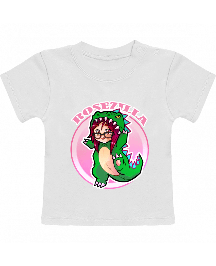 T-shirt bébé Logo Rosezilla manches courtes du designer Rosezilla