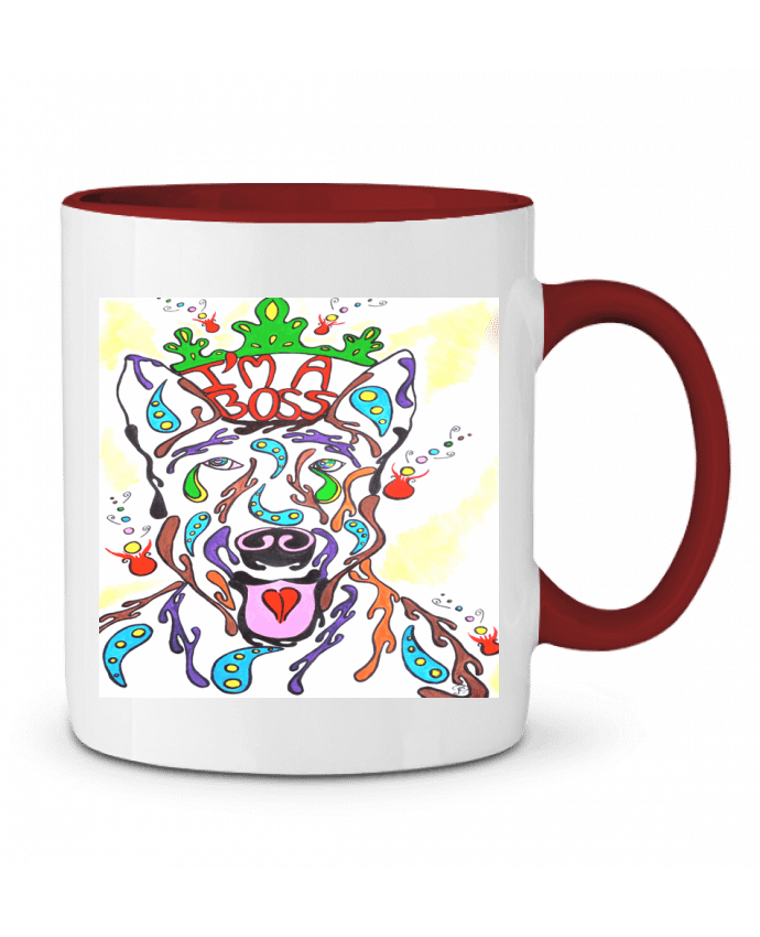 Mug bicolore Popdog American Stadffordshire terrier Doudoueditions