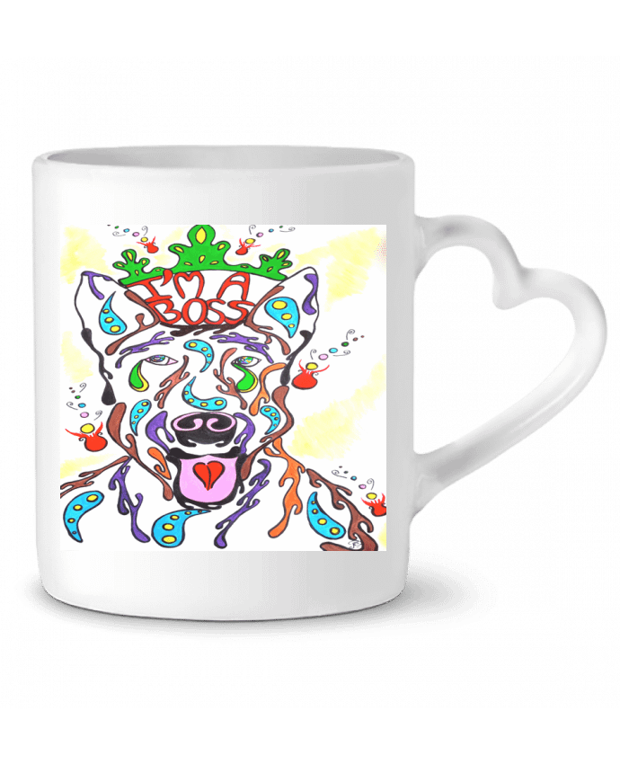 Mug coeur Popdog American Stadffordshire terrier par Doudoueditions