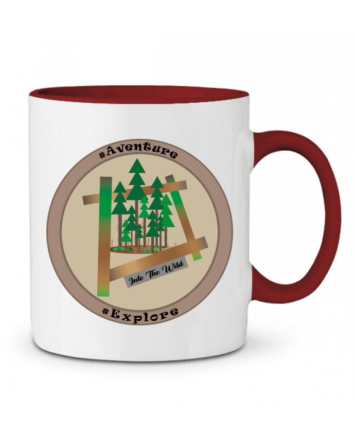 Mug bicolore L'aventure Lours/2pattes