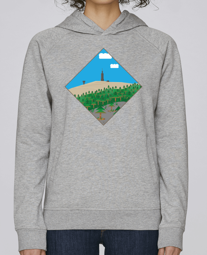 Sweat capuche femme Mont Ventoux par Lours/2pattes