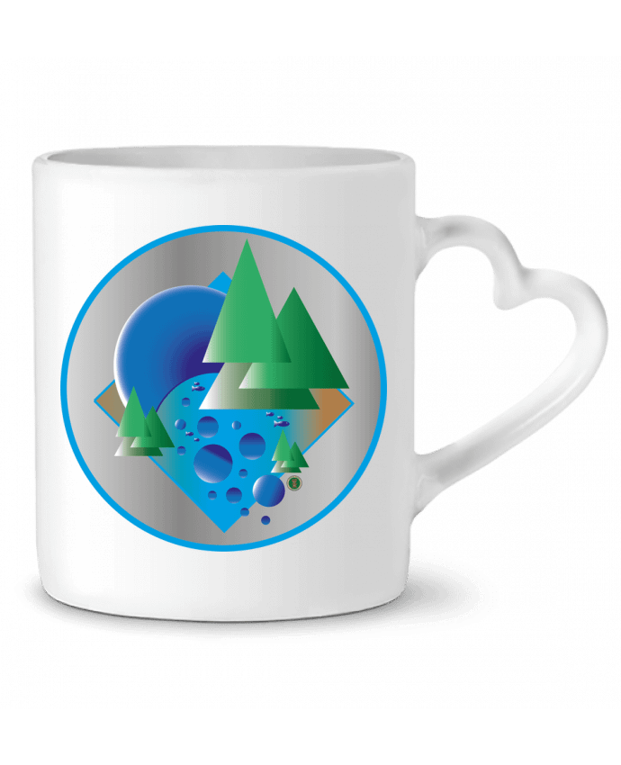 Mug coeur Sous l'eau par Lours/2pattes