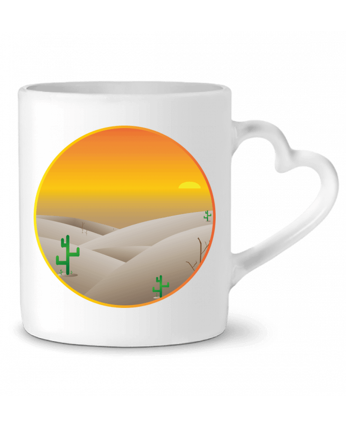 Mug coeur Désert par Lours/2pattes