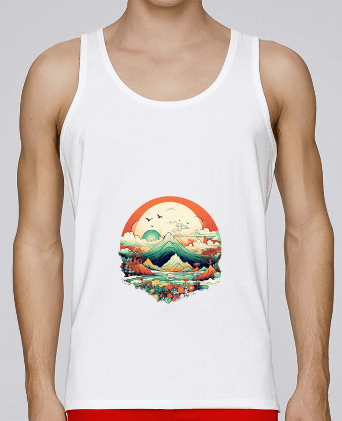 Débardeur homme Exotic Summer Vibes par TheWolfofArt 100% coton bio