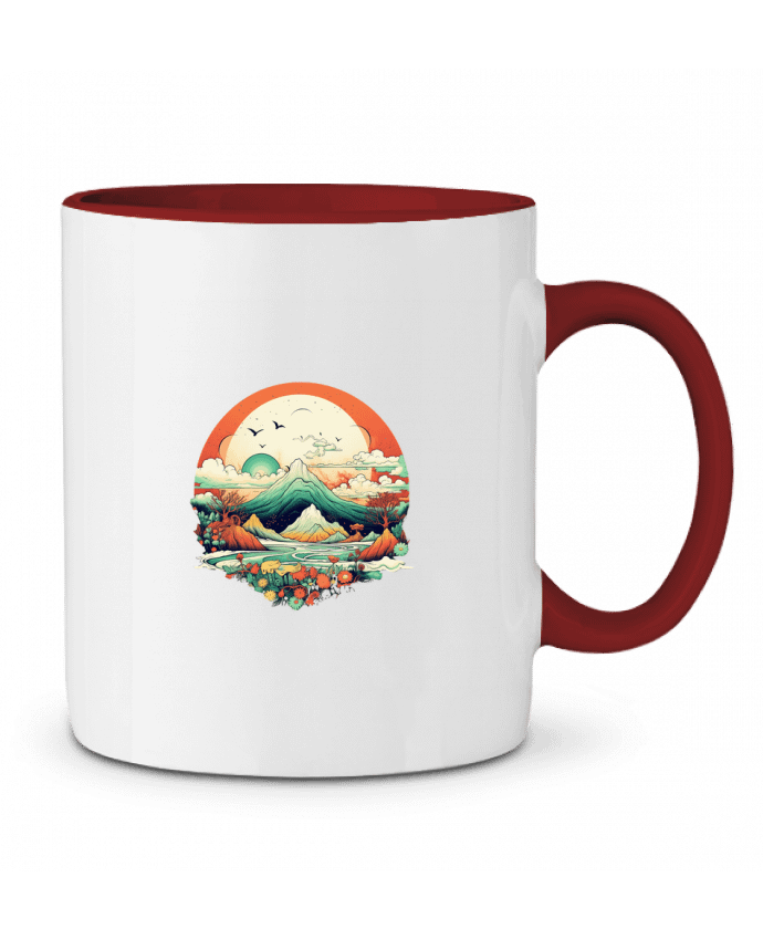 Mug bicolore Exotic Summer Vibes TheWolfofArt