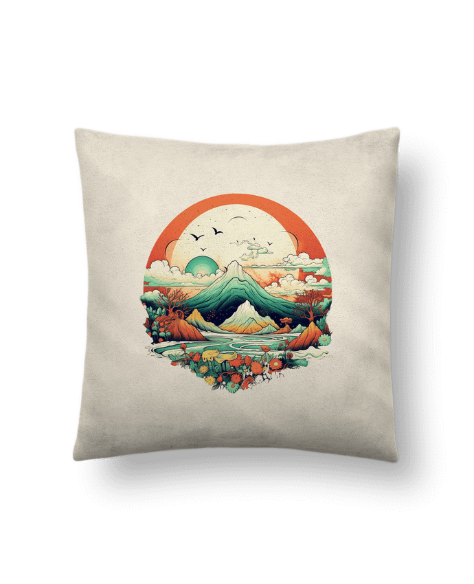Coussin suédine Exotic Summer Vibes par TheWolfofArt