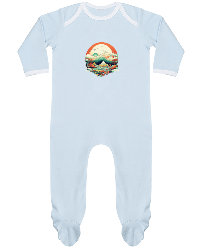 Body Pyjama Bébé Exotic Summer Vibes par TheWolfofArt