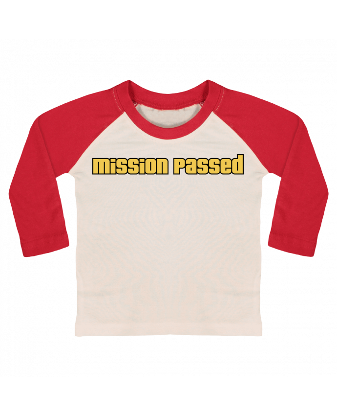 Tee-shirt Bébé Baseball ML Mission Passed par WearTheFuck